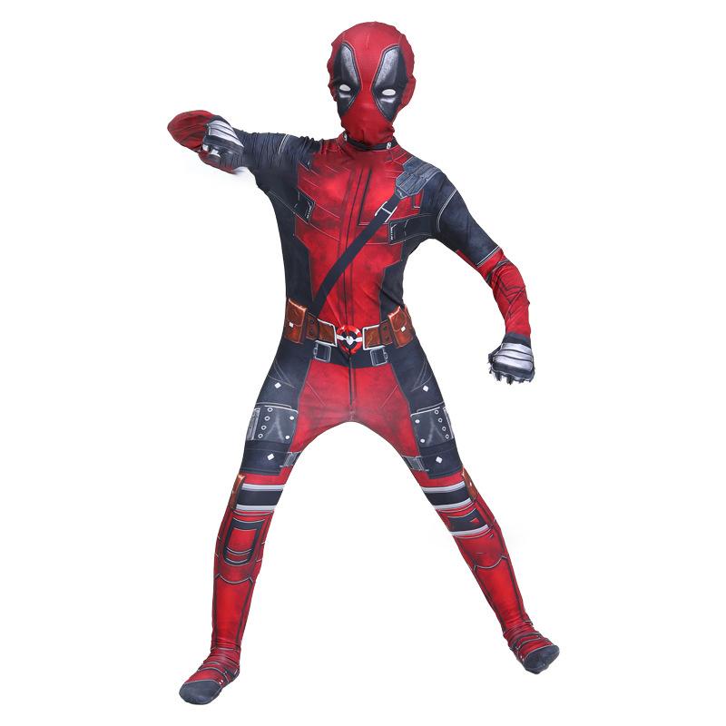 Spooky Holiday Superhero Deadpool Cosplay Suit Jumpsuit Backpack Fantasy Movie Character Mask Tights Featuring Sword Plus Pouch Holiday Collection