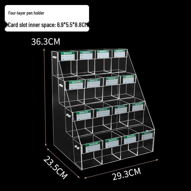 Acrylic Price Tag Display Stand & Pen Holder Combo