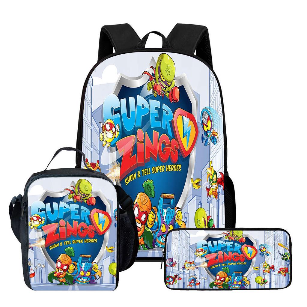Super Zings Student Learning Essential Comfortable School Bag Cross-Border Co-Ed Backpack