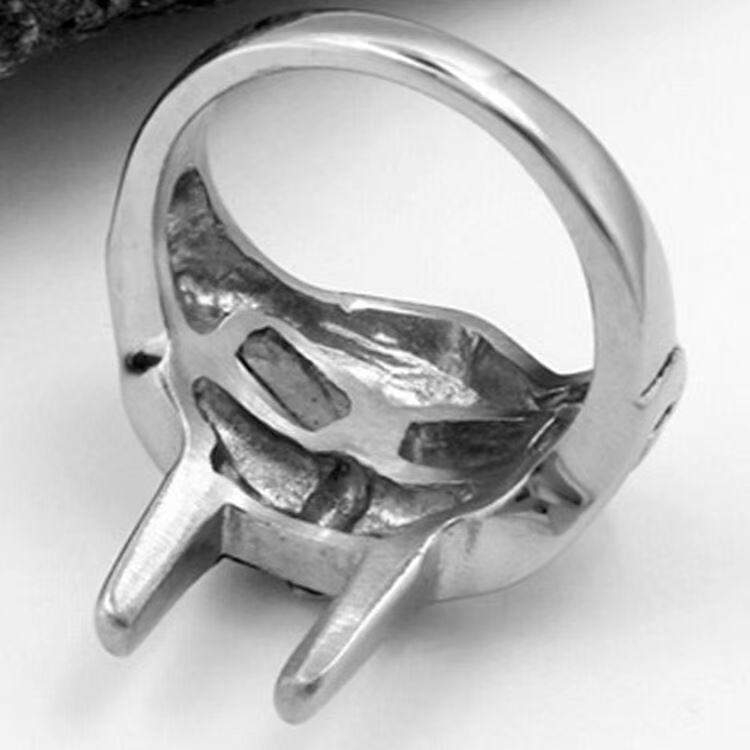 European and American Popular Ghost Head Fashion Rings Are Exaggerated and Domineering Hip-hop Skull Rings.
