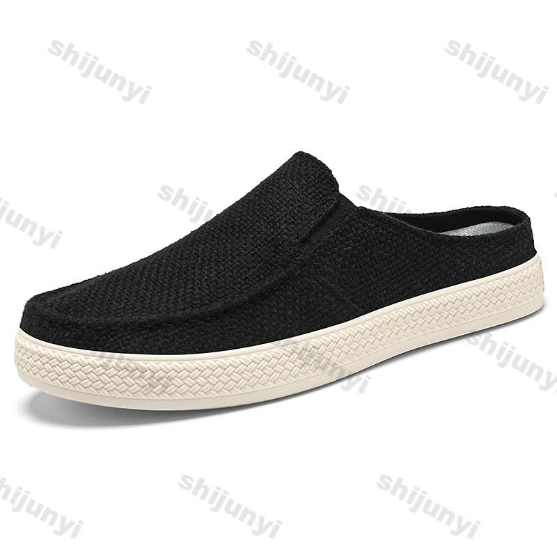 Herren Low-Top Freizeitschuhe 2026 Sommer Atmungsaktiv Bequem Weiche Sohle Zum Hineinschlüpfen Halbschuhe Mode Leicht Nicht Rutschend Flache Schuhe