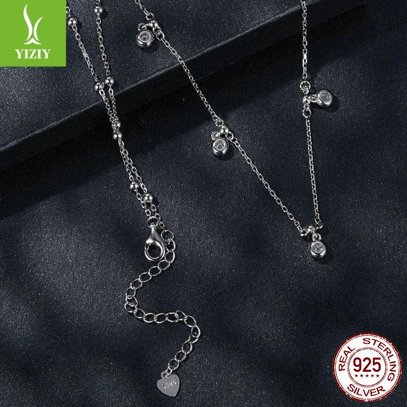Gypsy Moissanite Necklace Female, Romantic And Elegant Wind Can Be Stacked To Wear S925 Sterling Silver Collarbone Chain