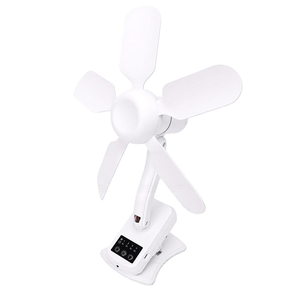 Portable Clip On Fan USB Rechargeable Battery Operated Fan with Remote 3 Speed 90 degrees Oscillation 6H Timer for