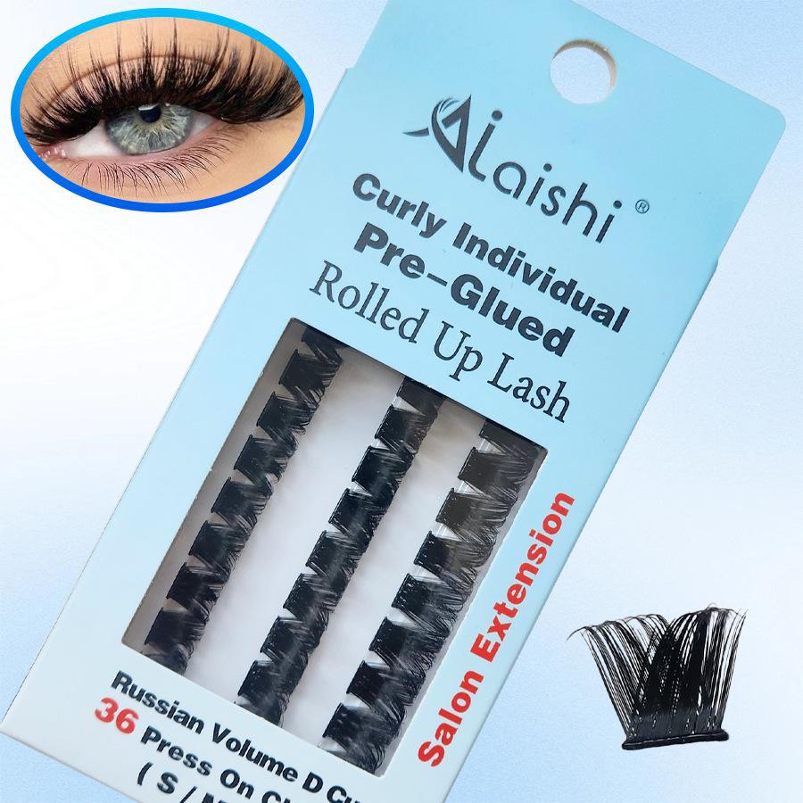 

Самоклеящиеся накладные ресницы без клея - Плоский дизайн segmented, 15 pieces