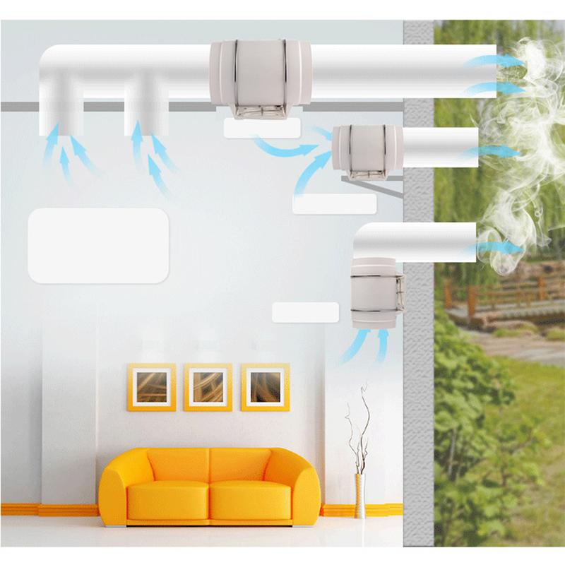 HF-100P 110V 35W Radiator Fan Radiator Ventilator Exhaust Ventilation Fan Air Duct Fan Duct Ventilation Fan for Home, Kitchen