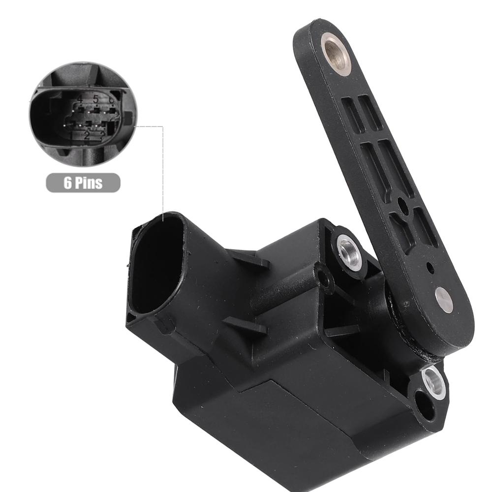 1 stk Bak venstre frontlys nivåsensor for BMW E53 X5 2000 2001 2002 2003 2004 2005 2006 med 6 pinner OEM# 37146754921