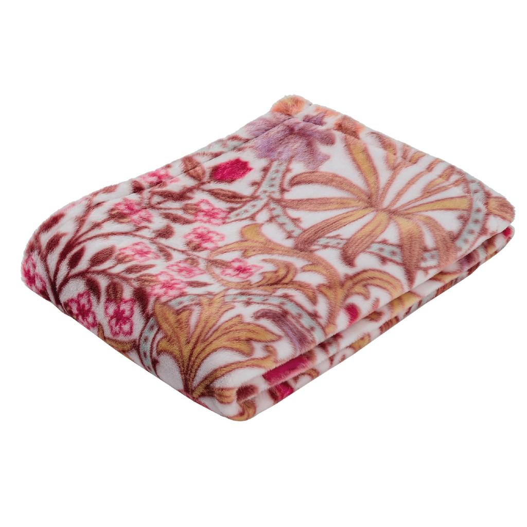 Nishikawa Morris Gallery Warm Blanket, Single, Washable, Woodland Weez, Made with Unique Yarn, Lightweight and Warm, Made in Japan, Pink, FQ03125014