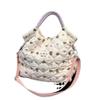 11 Autumn and Winter Quilted Quilted Cotton Cartoon Pattern Hand Bag Women's Hand Shoulder Crossbody Canvas Bag