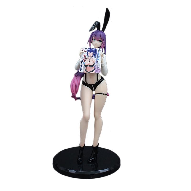 Yuna Bunny Girl Anime Figure Standing Pose Purple Hair Boxed Collectible Model Desktop Decoration Gift For Fans Collectors Poseable Articulated Scale