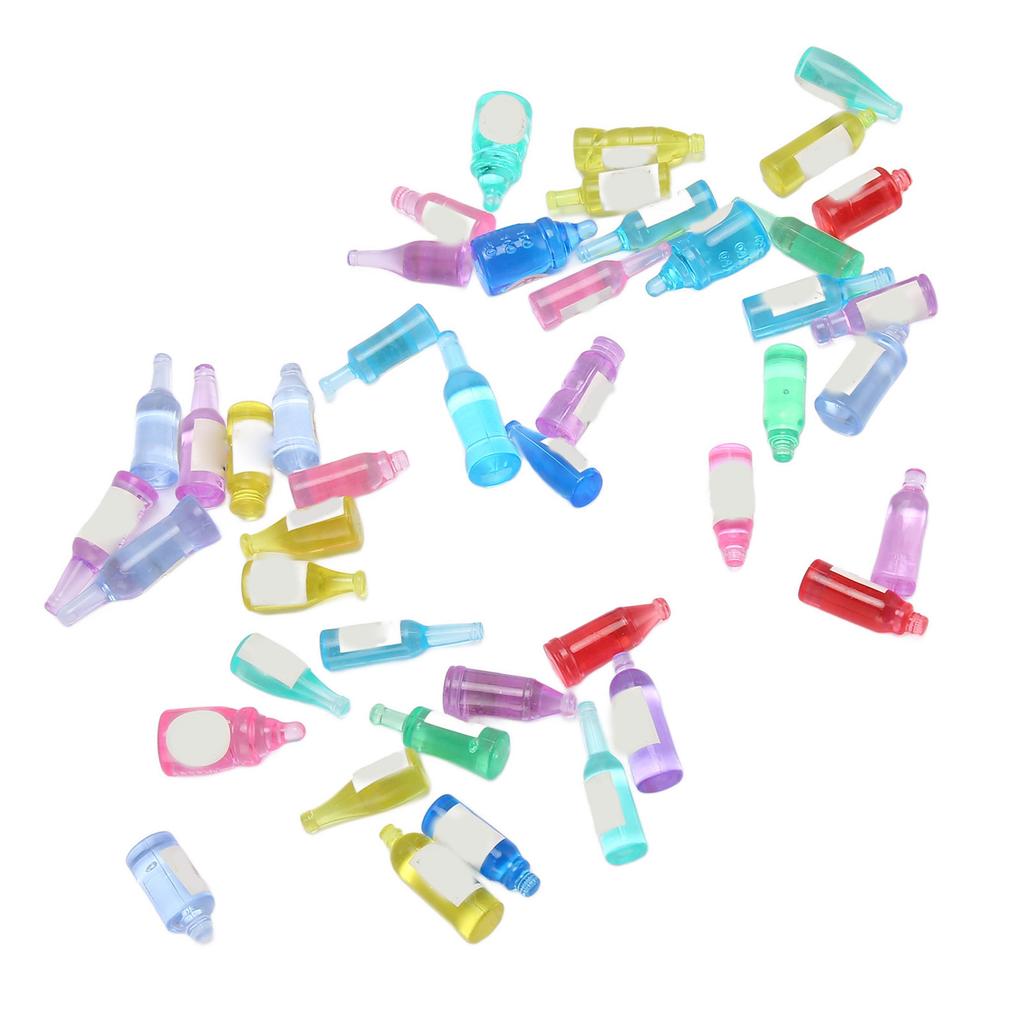 50pcs Miniature Wine Bottles Innovative Simulation Hand Crafted Dollhouse Wine Bottles for Dollhouse Decor Cake Decor