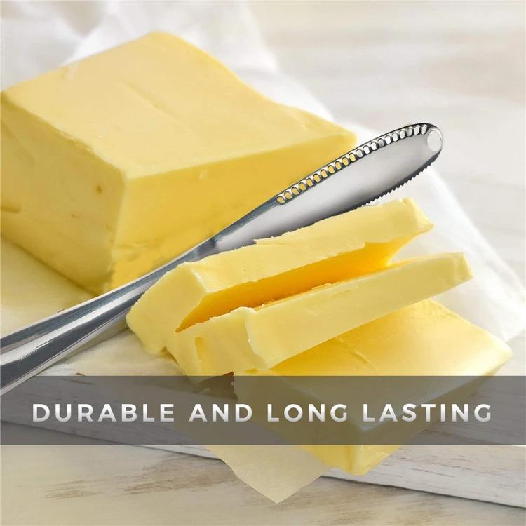 Coltello per burro Fori Coltello per formaggio Coltello per dessert Coltello per marmellata in acciaio inossidabile Posate Panna per toast Panna per pane Taglia formaggio Attrezzi da cucina