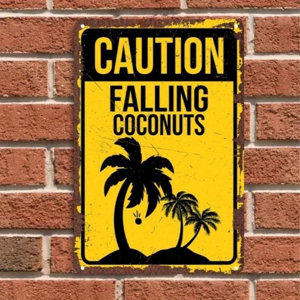 Retro Palm Tree Metal Sign Beach Decor Vintage Coconut Wall Art