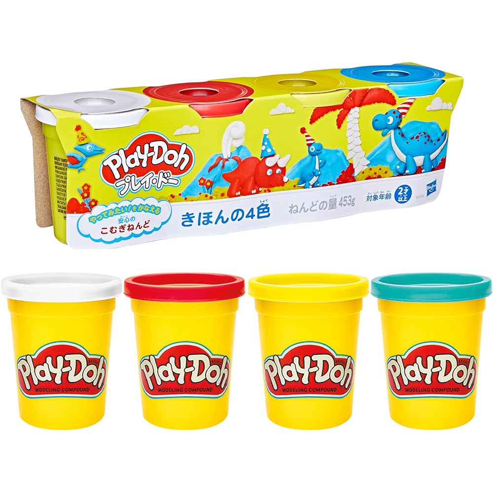 

Hasbro Play-Doh Basic 4 Colors Colorful Modeling Clay Single Can 112g Set for Kids Age 2 and Up