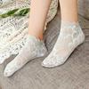 Ruffled Lace Sexy Sheer Short Tube Socks for Women In Spring and Summer, Plain Color, Mesh Cotton Bottom, Mid-length Socks