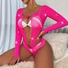 Rhinestone Fishnets Sexy Lingerie Bodysuit Club Party Outfit Daily Use Clothing
