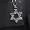 Stainless Steel Solomon Star of David Pendant Men's Six Pointed Star Necklace Jewish Jewelry New Year Gift