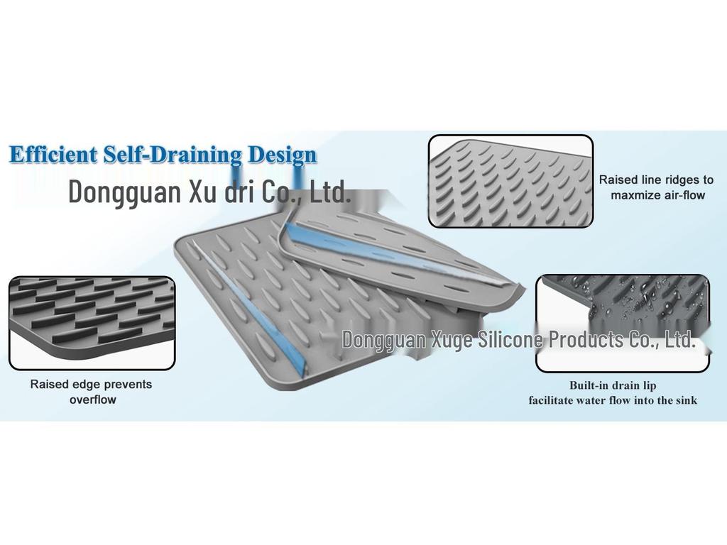 Silicone Drain Mat: Non-Slip Bowl & Dish Drying Pad