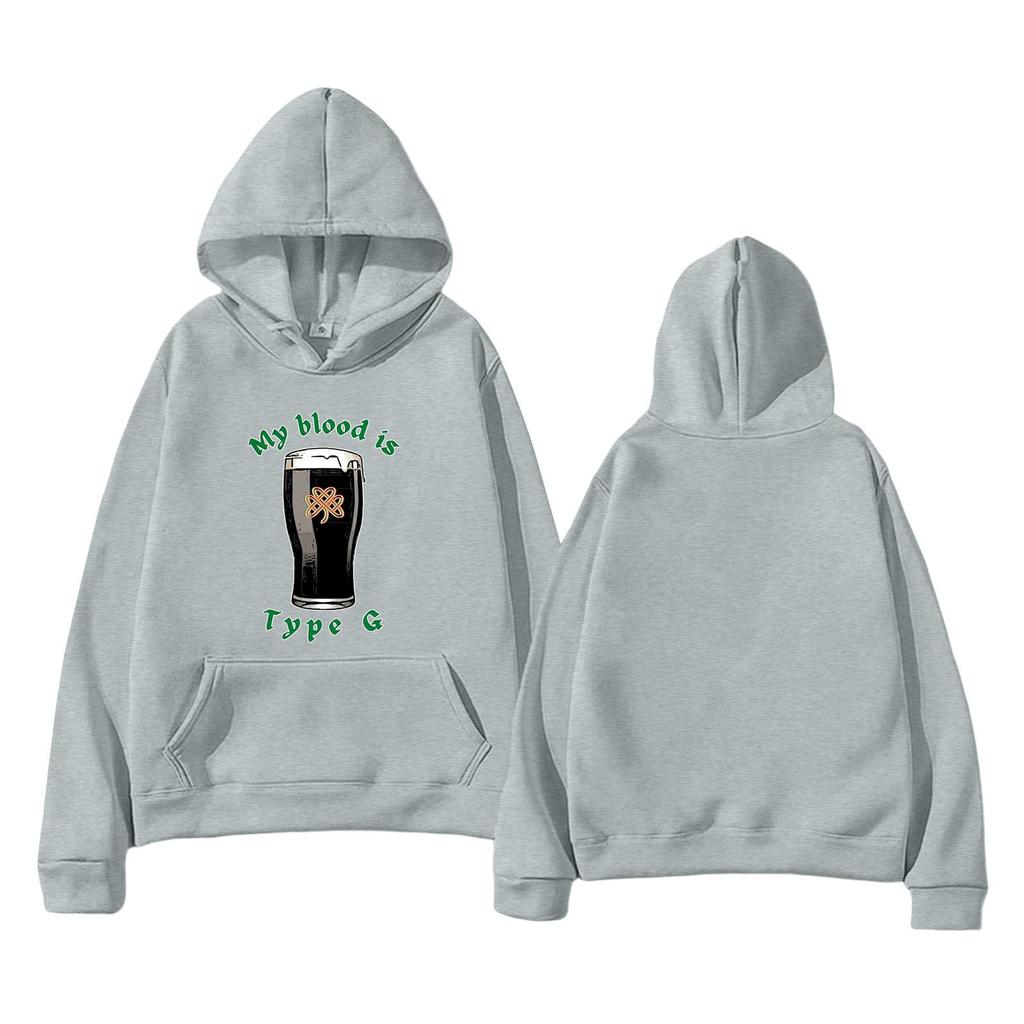 Unisex Fashion Lightweight Long Sleeve Pullover With Pockets Printed Hoodie