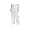 Nike Sportswear Essentials Series Solid Color Small Logo High Waist Straight Leg Casual Pants Women Bottoms Light-Green FB8285-394