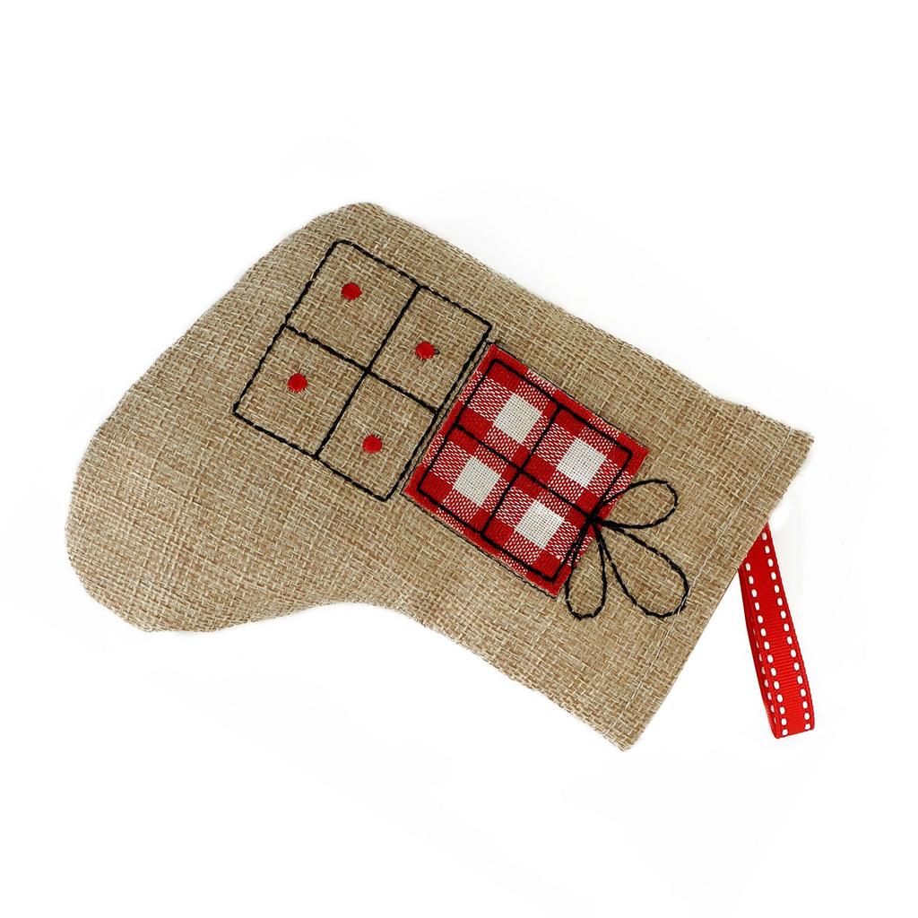 Christmas Tree Ornament Lovely Christmas Stockings Candy Gift Bag Christmas Hanging Socks For Fireplaces Door Decoration