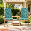 High back outdoor chair cushion waterproof anti-fading removable and washable cushion dark blue 45*107*3cm
