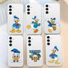 Cute D-Donald Duck Phone Case For Samsung Galaxy S21 S22 S23 S24 S25ULTRA FE Ultra Plus5G A52S Transparent Cover