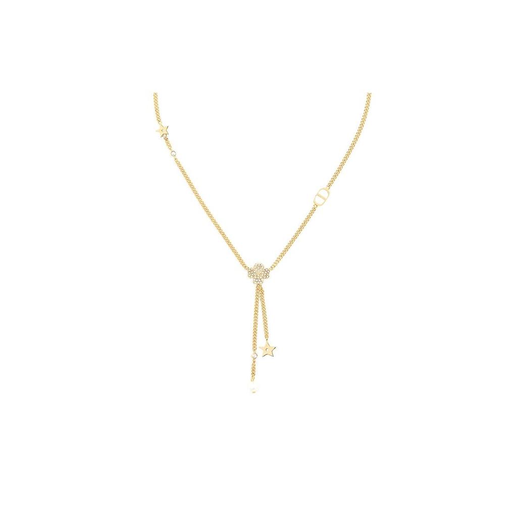 Dior D-Clover Necklace With Gold Star Pendant Women Necklace N1379CLOCY-D301