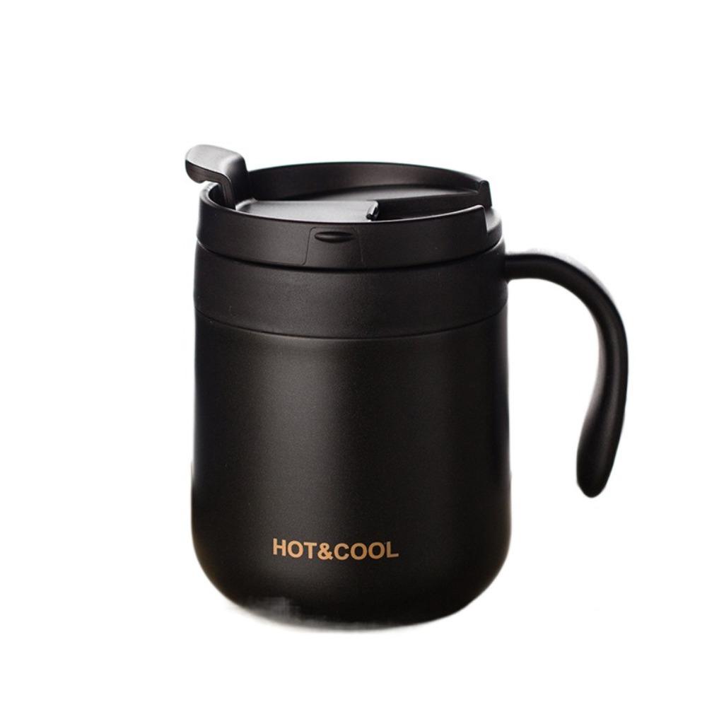 Wide-mouthed Insulated Cup Solid-color Thermos Cup Portable Coffee Cup  Car