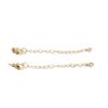 18K Gold-Plated Copper Water Drop Star Lobster Clasp Extension Chain with Pearl Clasp for DIY Accessories