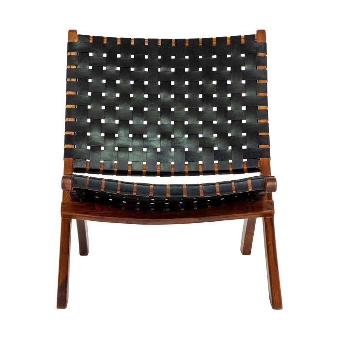 Perugia Fauteuil en cuir, noir.