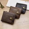 Retro Men's Short Zipper Wallet with Coin Storage - Large Capacity Bestseller
