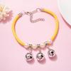 Pet Collar Exquisite Pet Neck Circle Adjustable Cats Dogs Necklace with Removable Bell Pendant Pet Supplies