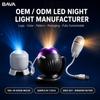 8 Patterns Christmas LED Projector Light Smart Dynamic Plug Play Rotatable USB Night Lamp for Bedroom Holiday Party Xmas Decor