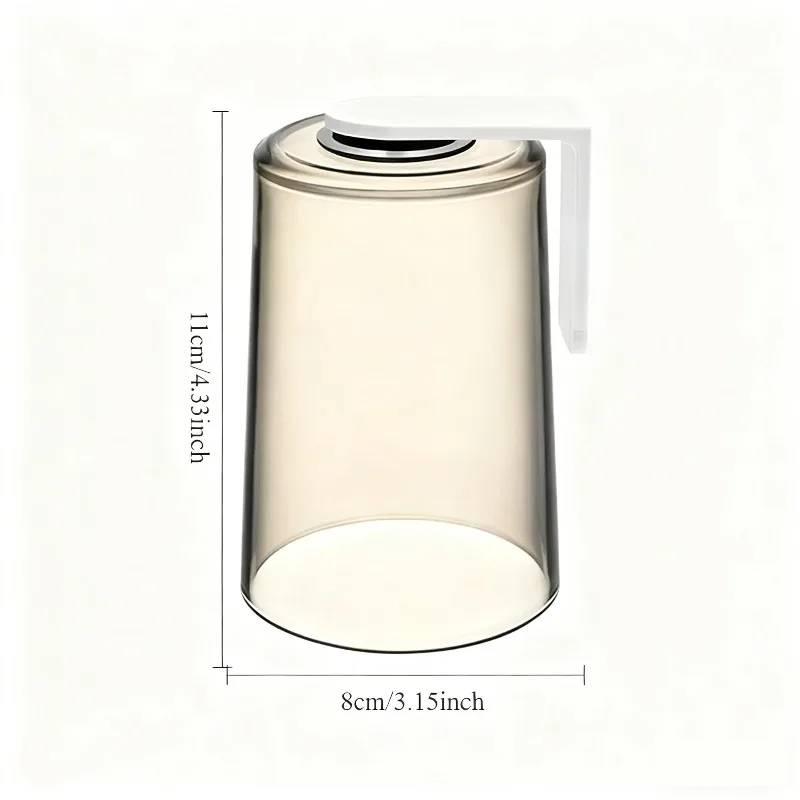 Wall Mounted Toothbrush Cup with Magnetic Holder Secure Mounting for Family Bathroom Efficient Organization