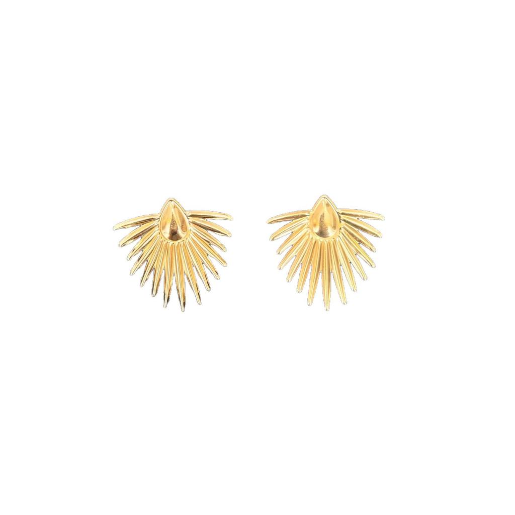 European and American Geometric Metallic Stud Earrings - Creative and Unique Style for Women