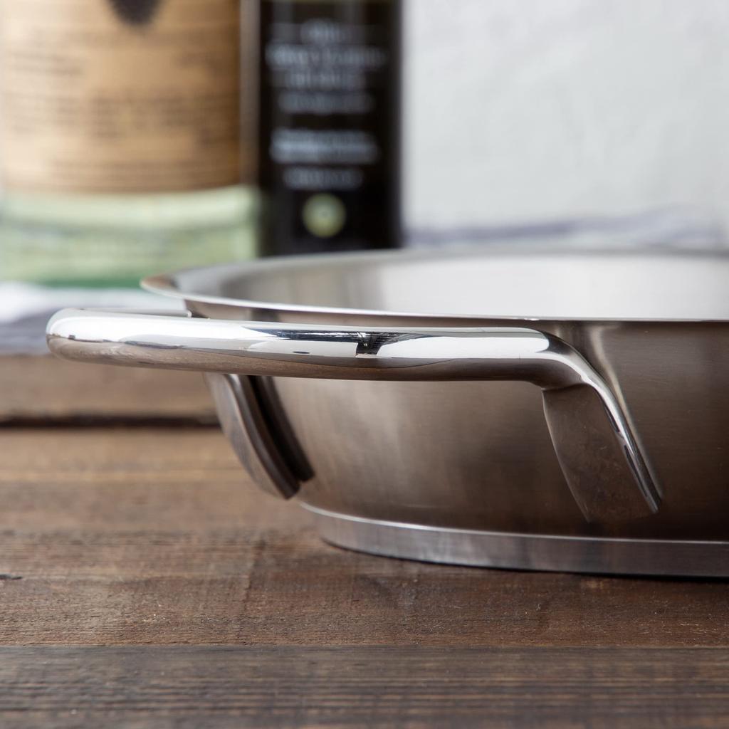 Endo Shoji Commercial Murano Induction Omelet Pan 36cm IH Compatible Stainless Steel AOM0505 18-8
