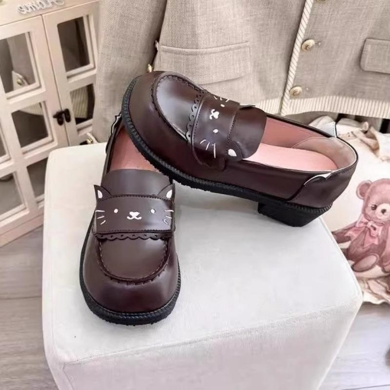 Japanese original uniform shoes round head patent leather J shoes Lolita shoes school for small leather shoes women's shallow single shoes with skirts