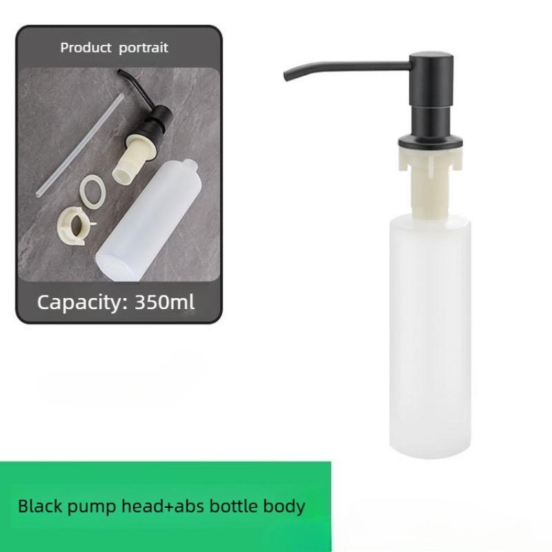 

Liquid Soap Dispenser Lotion Bottle 304 Stainless Steel + Glass Transparent Shower Gel Bottle Bathroom Manual Press 300ml