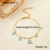 GEMCHIC Women's Colorful Flower Beaded Chain Bracelet Stainless Steel Fashion Jewelry