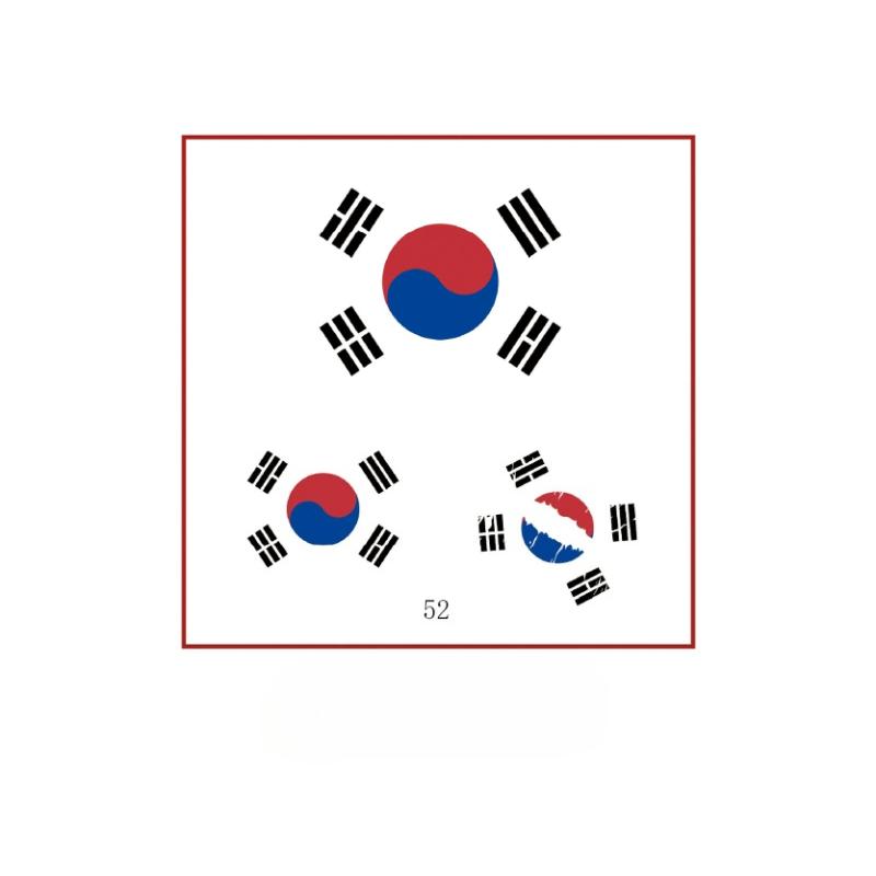 10PCS New World Cup Flag Tattoo Stickers Football Game Games Tattoo Stickers Makeup Face Stickers