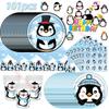 Penguin Theme Birthday Party Supplies Penguin Winter Xmas Banner Cup Plate Balloons For Kids Baby Shower Favor Gifts Photo Props