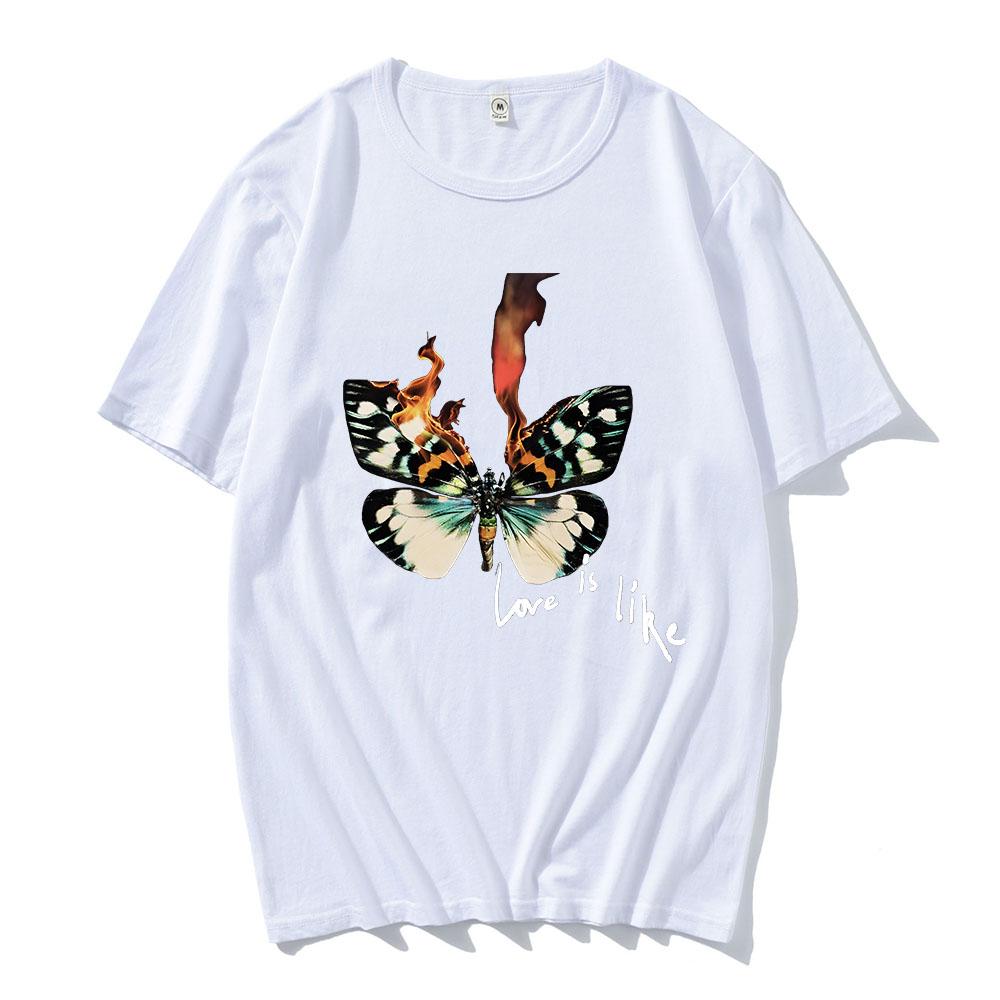 MAROON 5 Love Is Like Tour T-shirt Album Graphic Printing Tshirts Grunge Fashion Unisex Streetwear Cotton Summer Men T Shirt Top