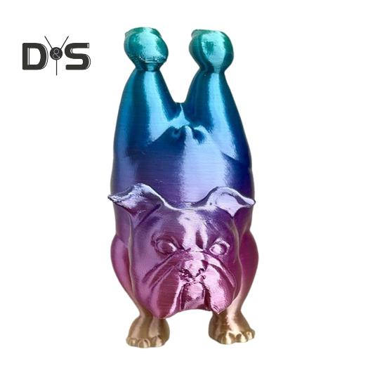 3D Printed Yoga Bulldog Figurine Dog Statue Animal Sculpture Home Office Bookshelf Desktop Decoration Ornament Dog Lover Gifts