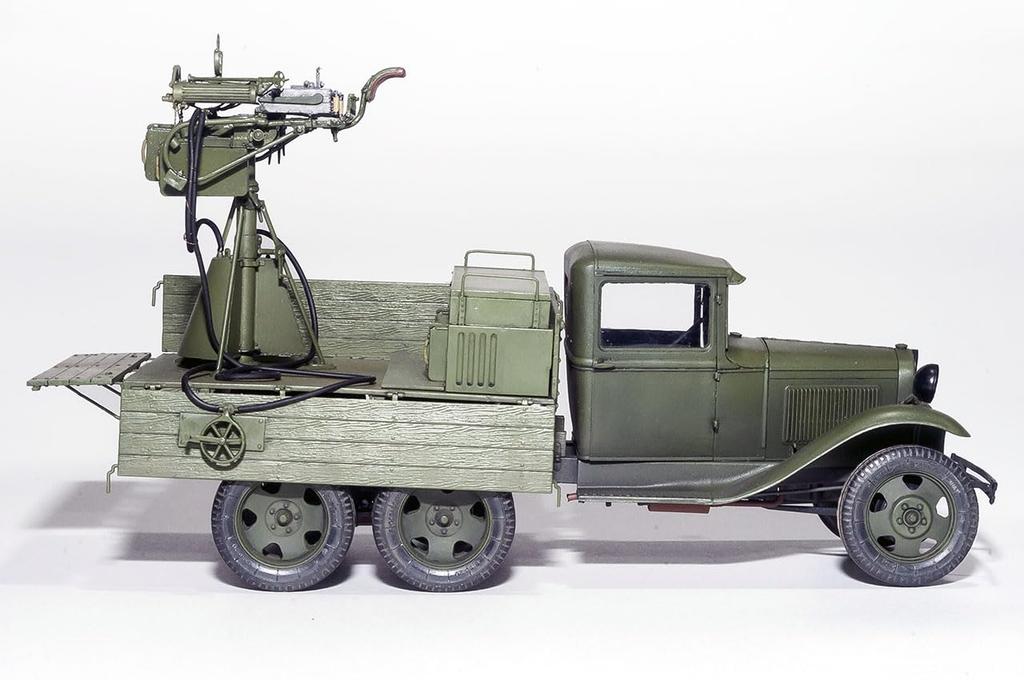 WWII Soviet Maxim with quadruple guns GAZ-AAA anti-aircraft