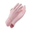 Summer Sunscreen Gloves Women's UV Protection Thin Ice Silk Cool Breathable Driving Non-slip Dew Two-finger Gloves