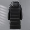 Black Gold Down Graphene Down Jacket Winter New Windproof Warm Thickened Long