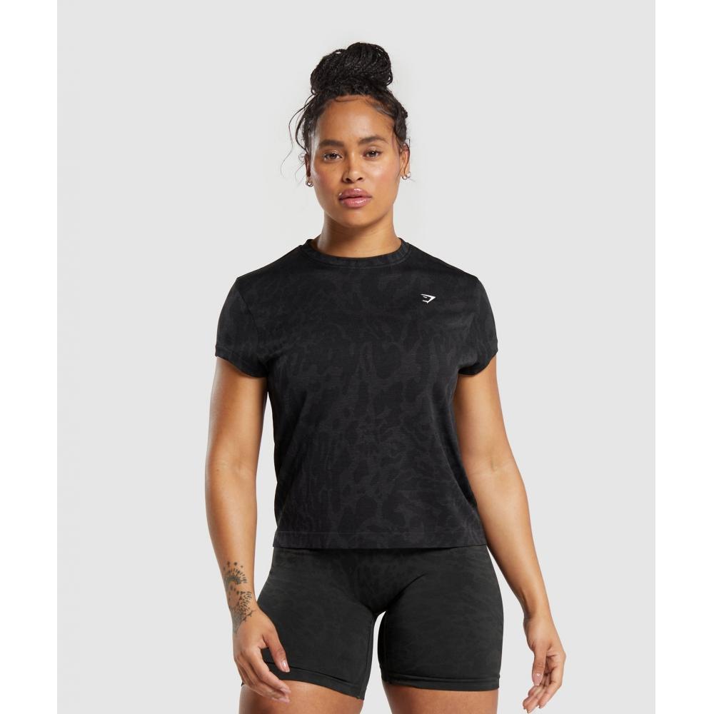 

Бесшовная футболка GYMSHARK Adapt Safari Черный Асфальт Серый B7A1X BCHN