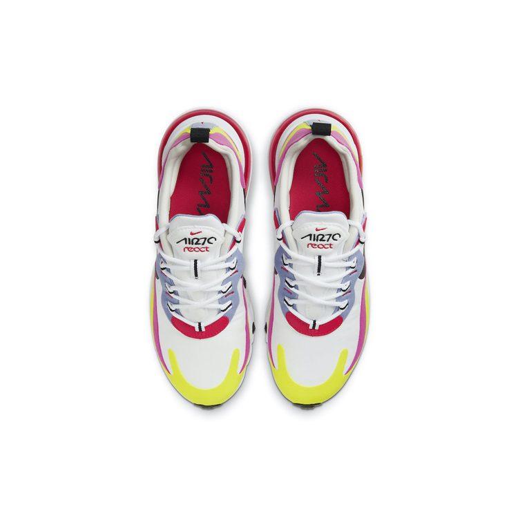 Nike Air Max 270 React Weiß Rosa Gelb Damen CZ9351-100