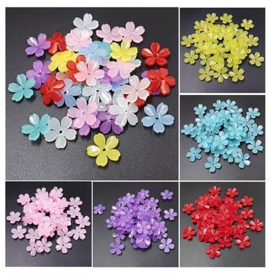 Accessori per fiori a 5 petali di alta qualità, gioielli, moda, contenitore fai da te, materiale fatto a mano, 20 pezzi, accessori per capelli color gelatina