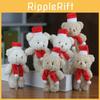 Orsacchiotto di Natale Carino Arrossato Peluche Mini Orsetto Decorazione Giocattolo Morbido in Peluche Corto Per Borse e Accessori